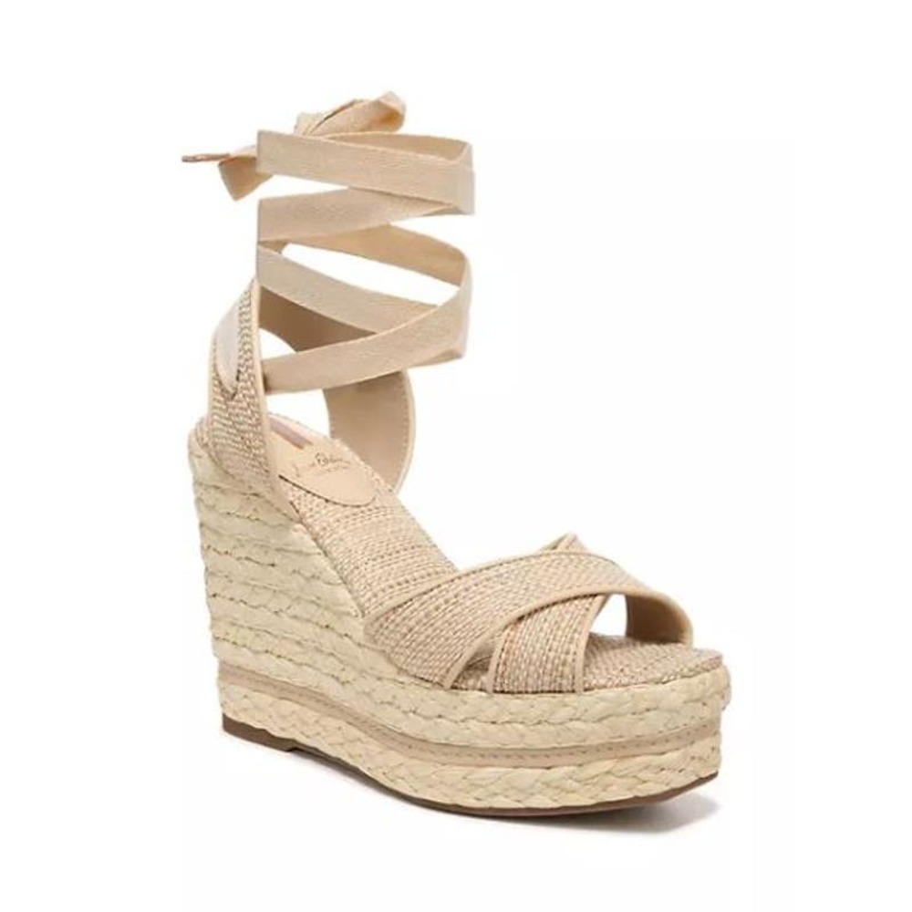 Sam Edelman Tan Vaughn Open Toe Wedges NEW Size 9M